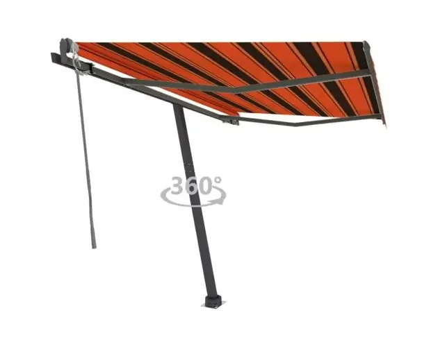 vidaXL toldo de pie automático naranja y marrón 350×250 cm | Brico Depôt Economico