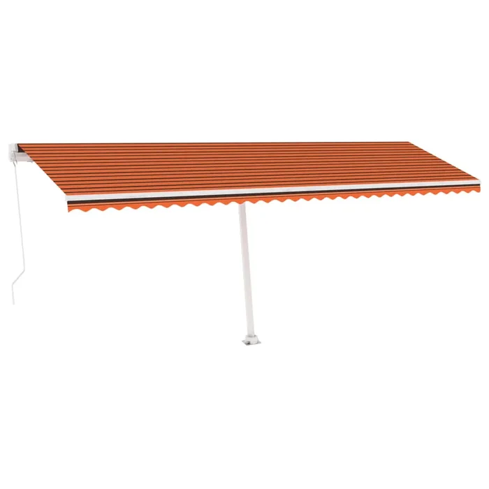 vidaXL Toldo de pie retráctil manual naranja y marrón 600×300 cm