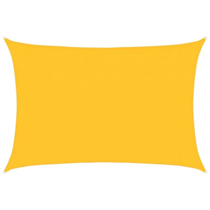 vidaXL Toldo de vela amarillo HDPE 160 g/m² 3×4,5 m