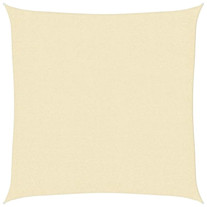vidaXL Toldo de vela crema HDPE 160 g/m² 2,5×2,5 m