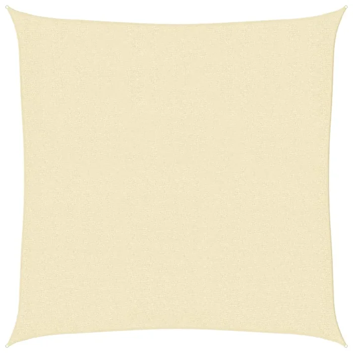 vidaXL Toldo de vela cuadrado HDPE 3,6×3,6 m crema