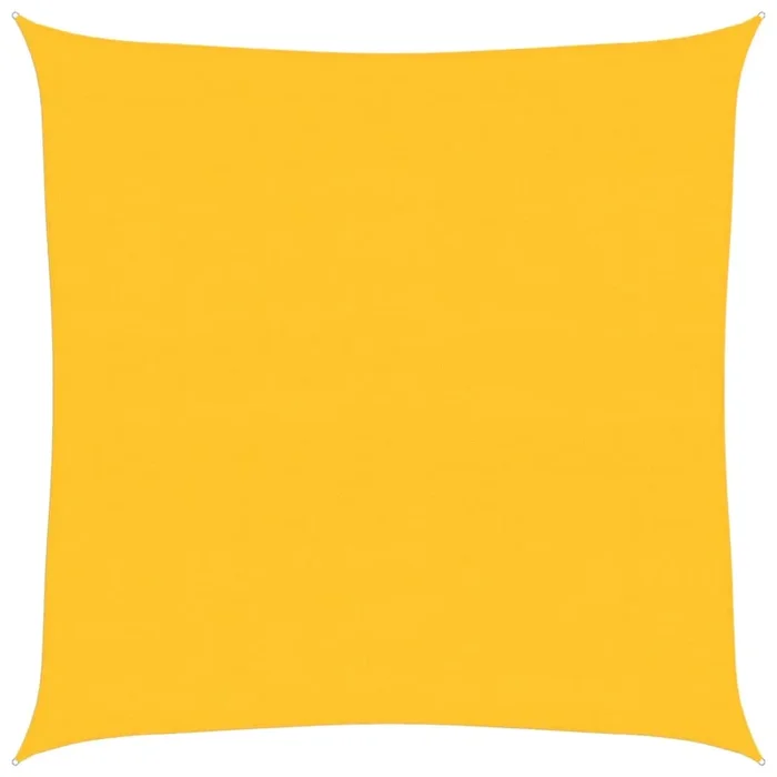 vidaXL Toldo de vela cuadrado HDPE amarillo 160 g/m² 6×6 m