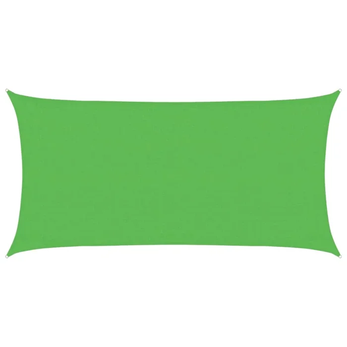 vidaXL Toldo de vela HDPE verde claro 160 g/m² 3×6 m