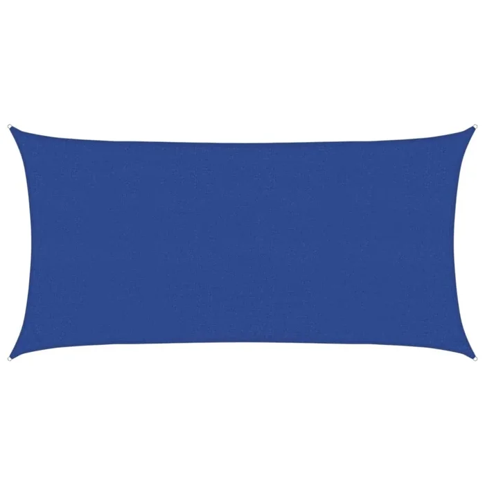vidaXL Toldo de vela rectangular HDPE azul 2,5×5 m