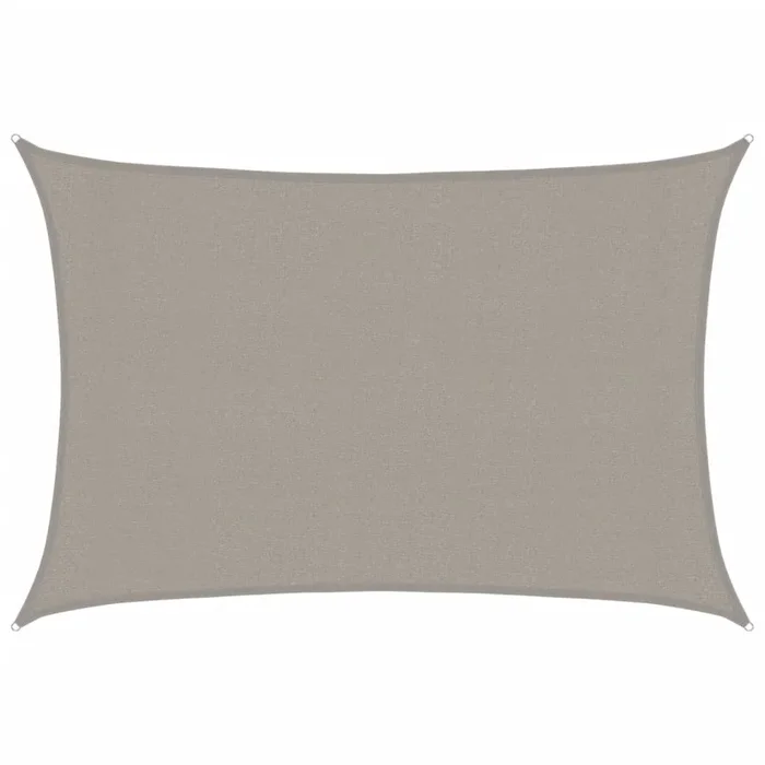 vidaXL Toldo de vela rectangular HDPE gris claro 160 g/m² 3×4,5 m
