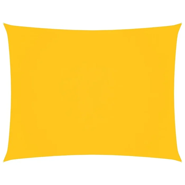 vidaXL Toldo de vela rectangular tela Oxford amarillo 4×6 m