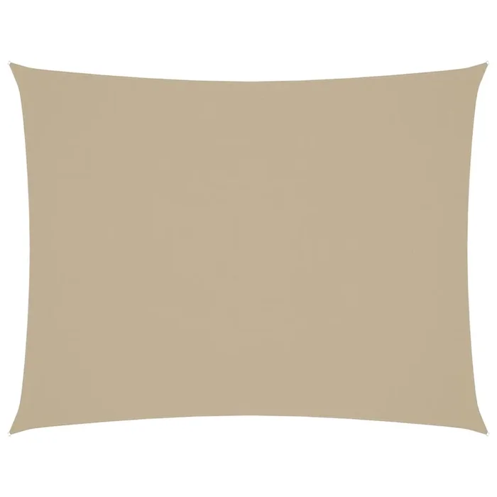 vidaXL Toldo de vela rectangular tela Oxford beige 3×6 m