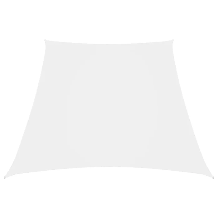 vidaXL Toldo de vela trapezoidal de tela oxford blanco 3/5×4 m
