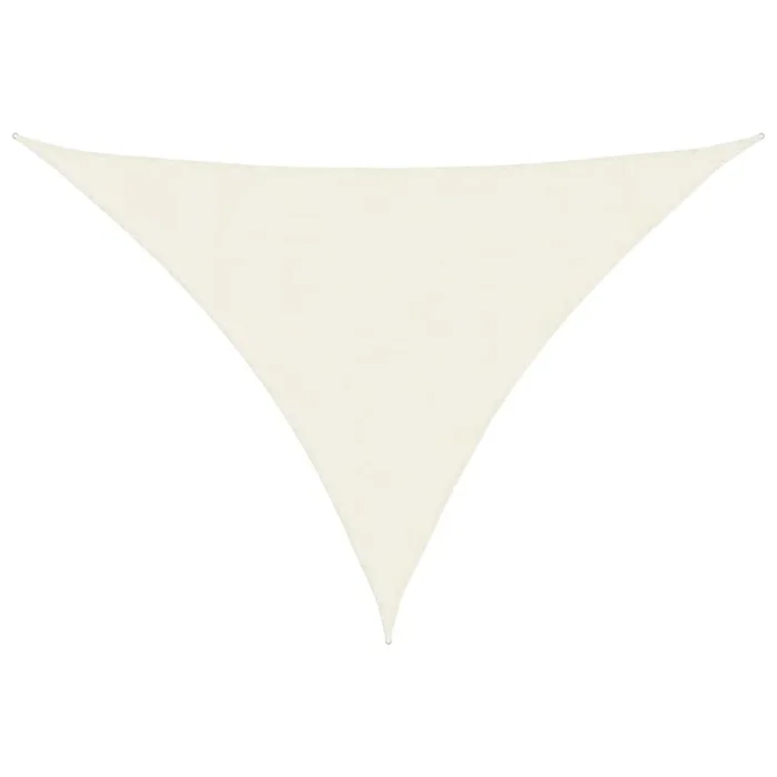 vidaXL Toldo de vela triangular tela Oxford color crema 5x7x7 m
