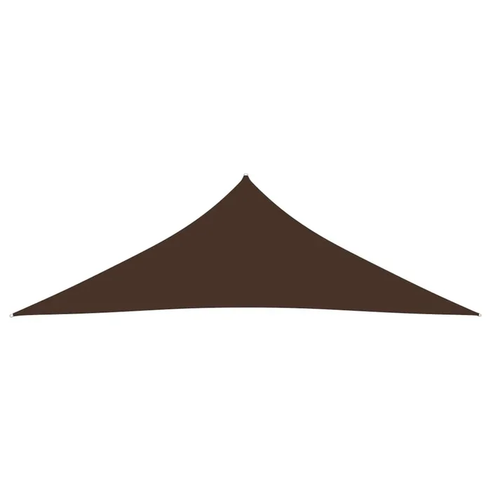 vidaXL Toldo de vela triangular tela Oxford marrón 2,5×2,5×3,5 m