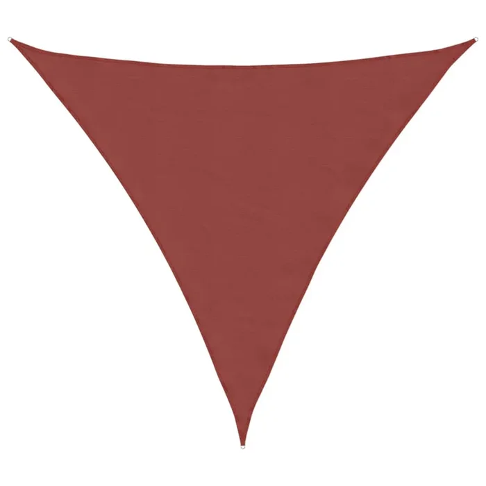 vidaXL Toldo de vela triangular tela Oxford terracota 3x3x3 m
