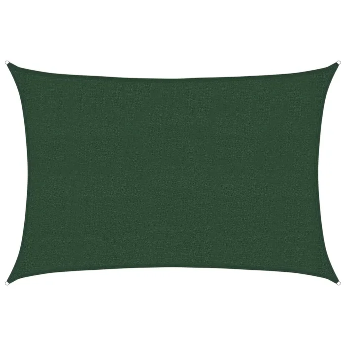 vidaXL Toldo de vela verde oscuro HDPE 160 g/m² 2,5×3,5 m