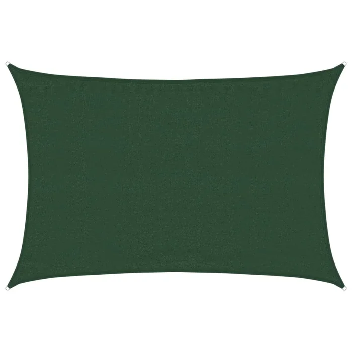 vidaXL Toldo de vela verde oscuro HDPE 160 g/m² 3,5×4,5 m