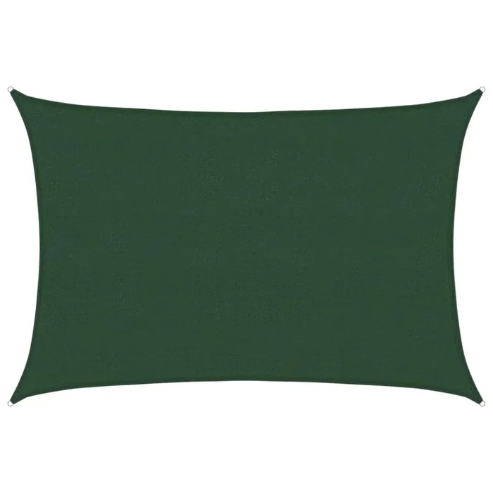 vidaXL Toldo de vela verde oscuro HDPE 160 g/m² 4×5 m