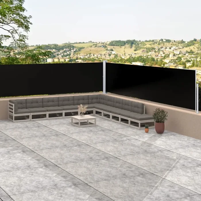 vidaXL Toldo lateral retráctil gris antracita 100×1000 cm