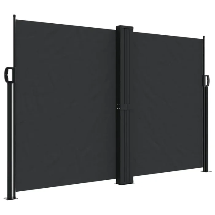 vidaXL Toldo lateral retráctil negro 160×1200 cm (2)