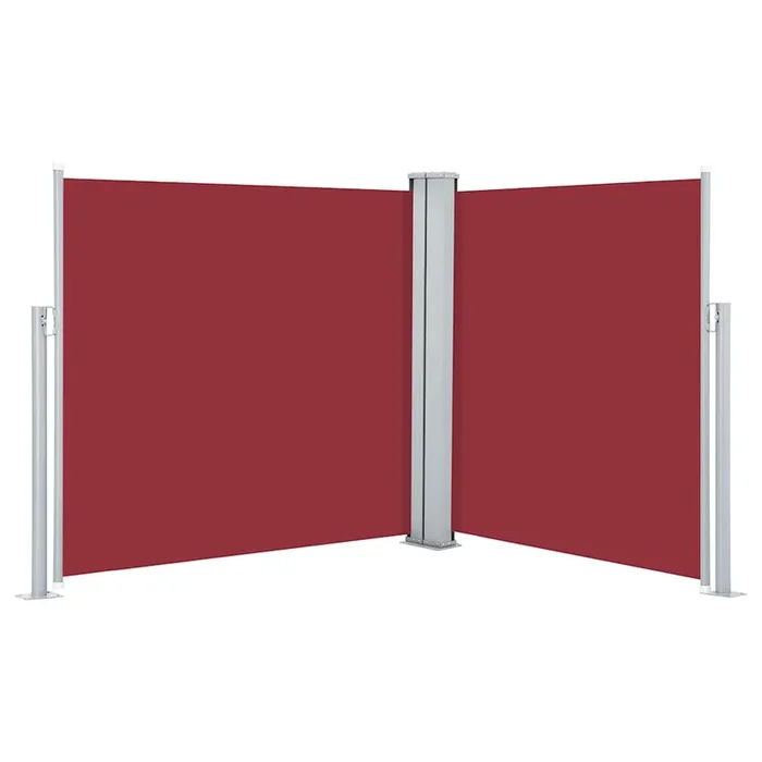 vidaXL Toldo lateral retráctil rojo 120×600 cm (2)