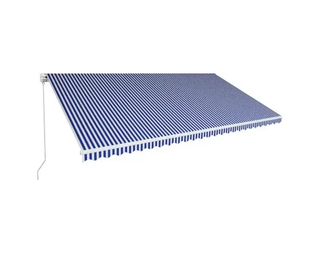 vidaXL toldo manual retráctil azul y blanco 600×300 cm | Brico Depôt Top Qualità