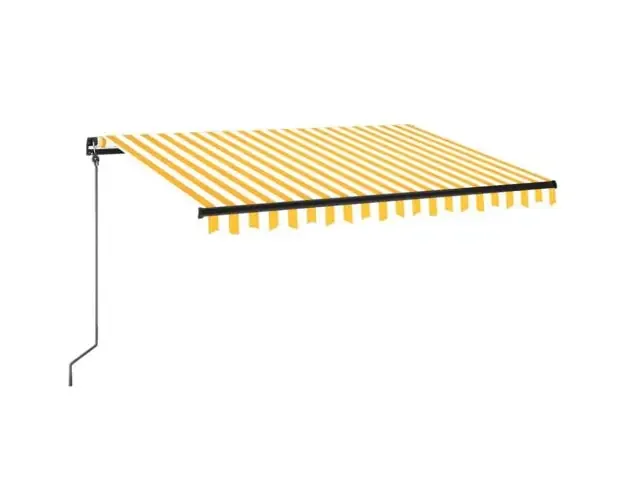 vidaXL toldo manual retráctil con LED amarillo y blanco 350×250 cm | Brico Depôt Non Perdere