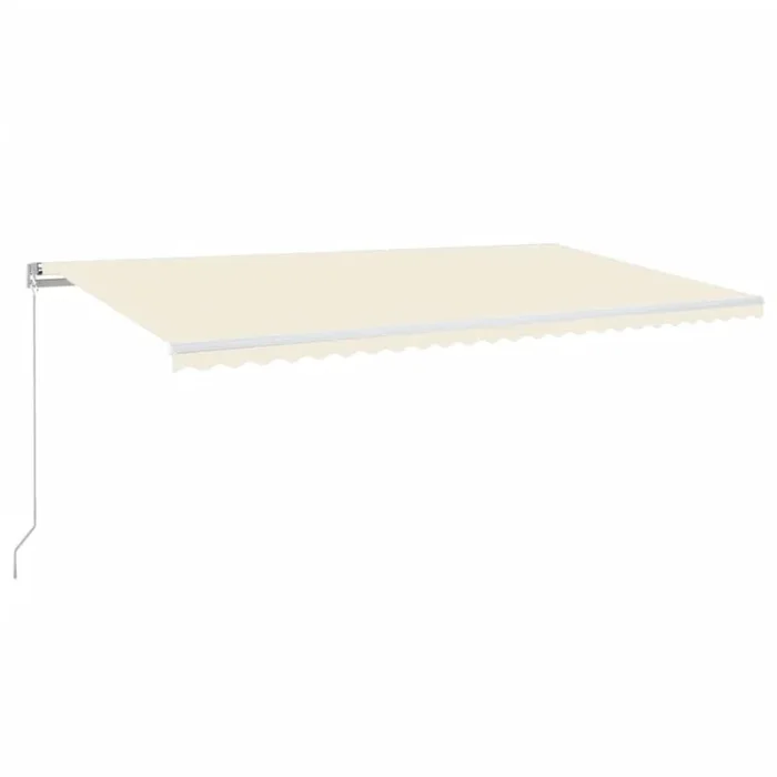 vidaXL Toldo manual retráctil con LED color crema 600×350 cm (2)