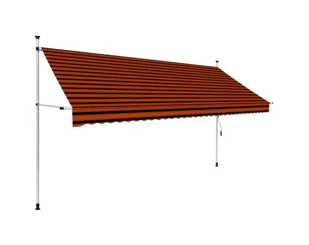 vidaXL toldo manual retráctil naranja y marrón 350 cm | Brico Depôt Più Venduto