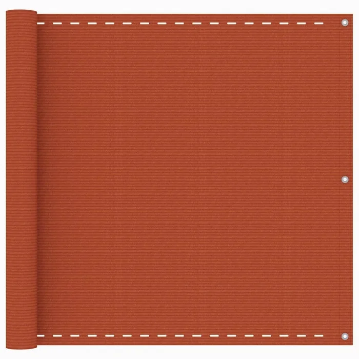 vidaXL Toldo para balcón HDPE naranja 90×400 cm