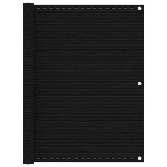 vidaXL Toldo para balcón HDPE negro 120×500 cm