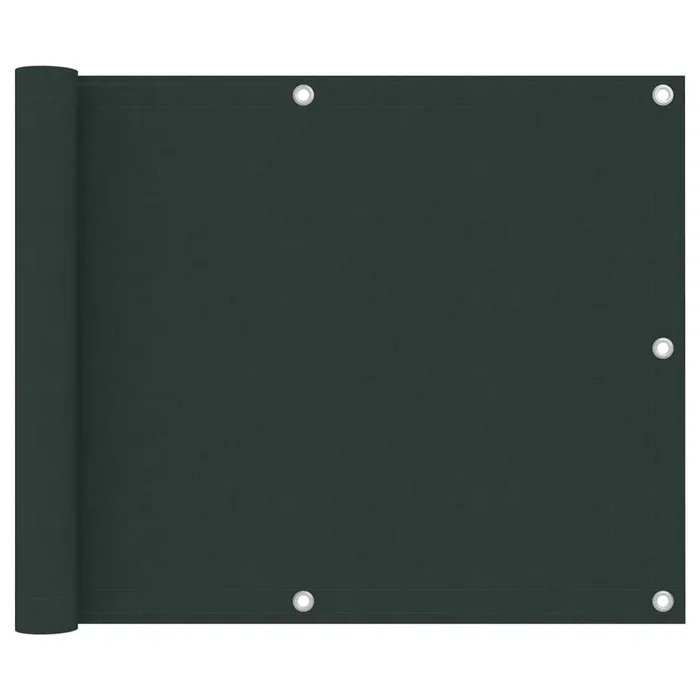 vidaXL Toldo para balcón tela oxford verde oscuro 75×400 cm