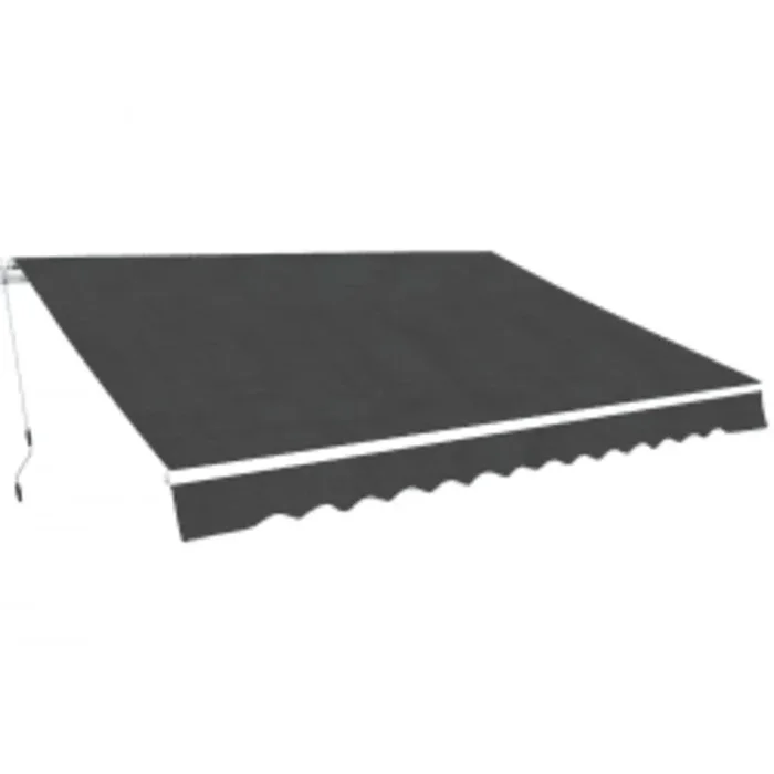 vidaXL Toldo plegable de operación manual 600 cm gris antracita