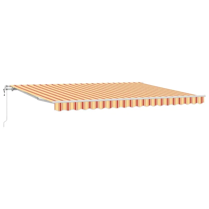 vidaXL Toldo Retráctil 450 x 350 cm amarillo y naranja