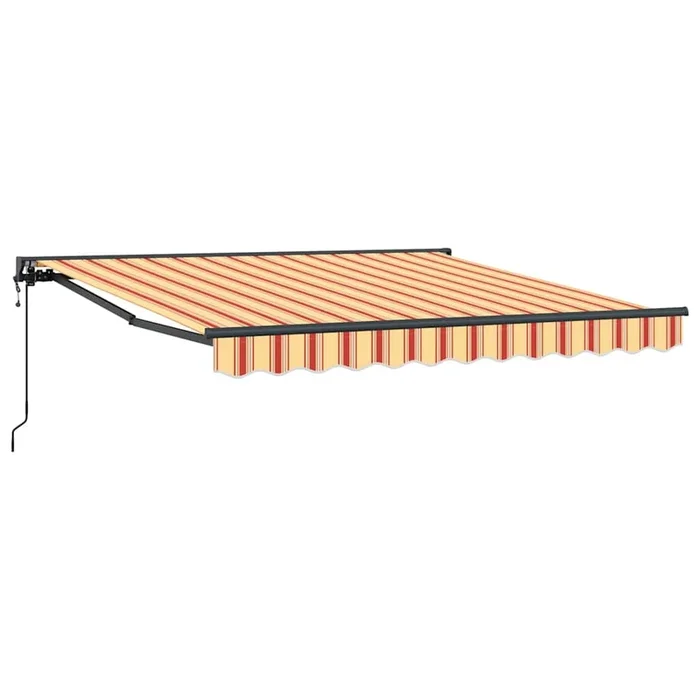vidaXL Toldo Retráctil Amarillo y Naranja 350×250 cm tela
