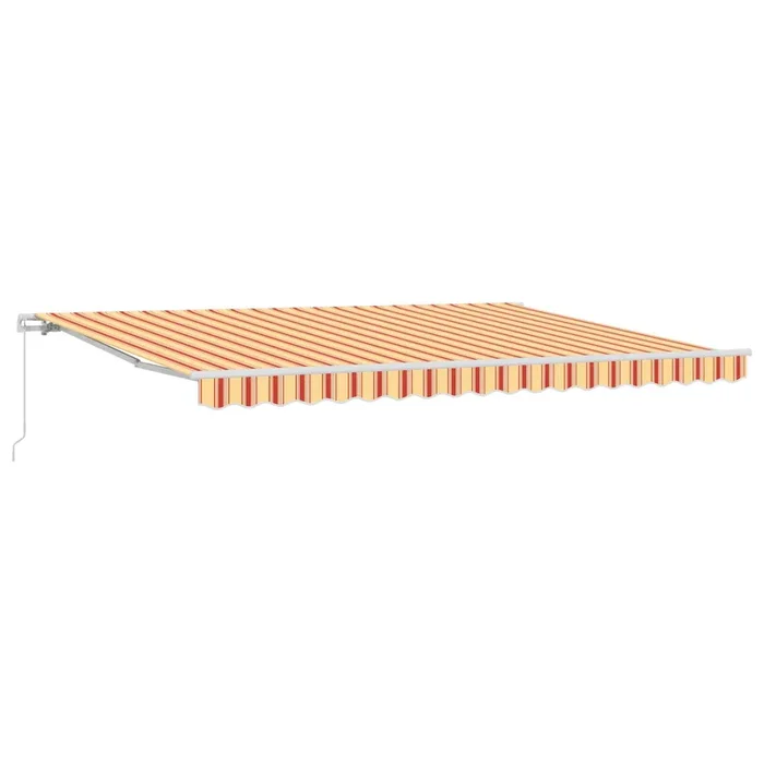 vidaXL Toldo Retráctil amarillo y naranja 450 x 300 cm tela (3)