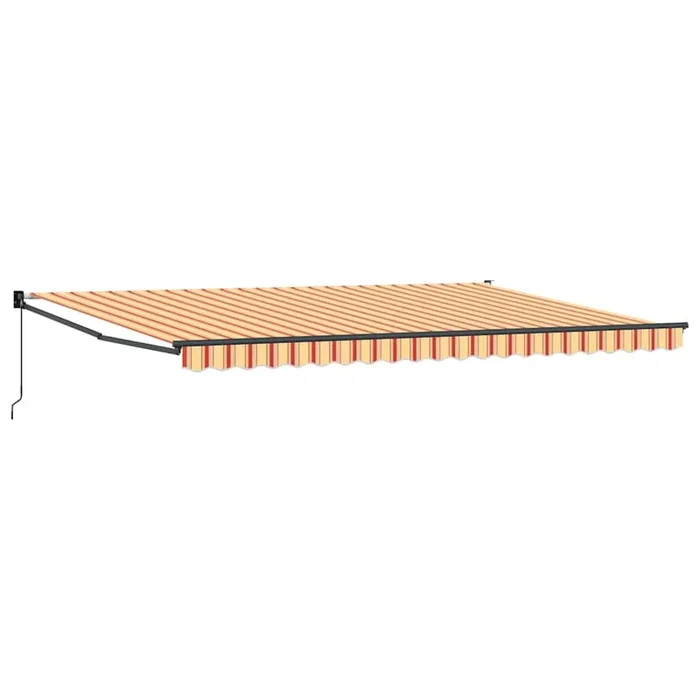vidaXL Toldo Retráctil Amarillo y Naranja 500 x 300 cm Tela y Metal (6)