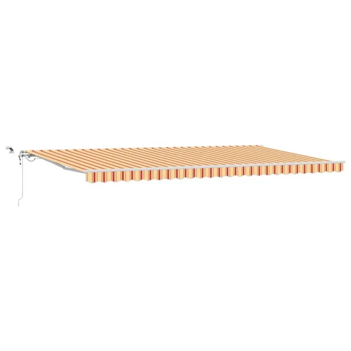 vidaXL Toldo Retráctil Amarillo y Naranja 600 x 350 cm Tela y Metal