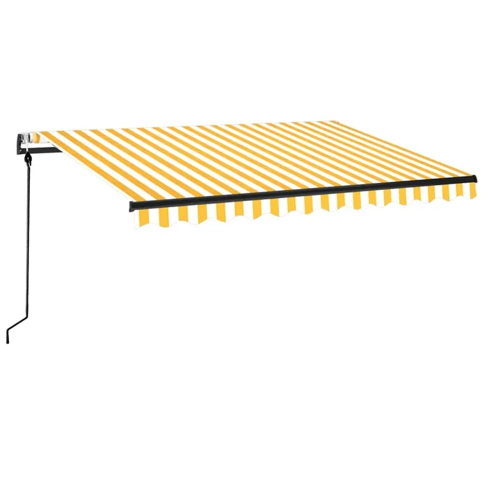vidaXL Toldo retráctil automático amarillo y blanco 350×250 cm (2)