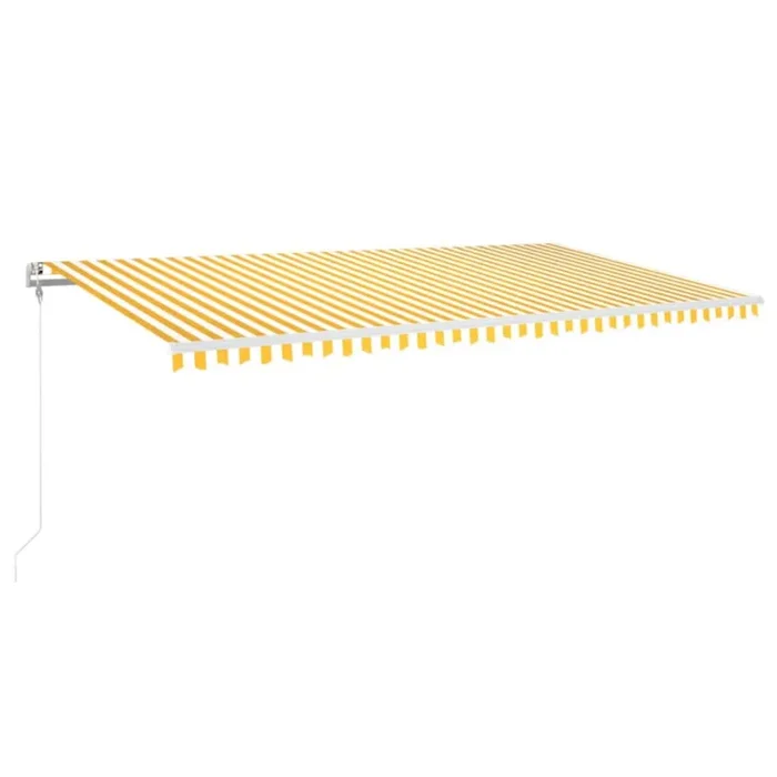 vidaXL Toldo retráctil automático amarillo y blanco 600×350 cm