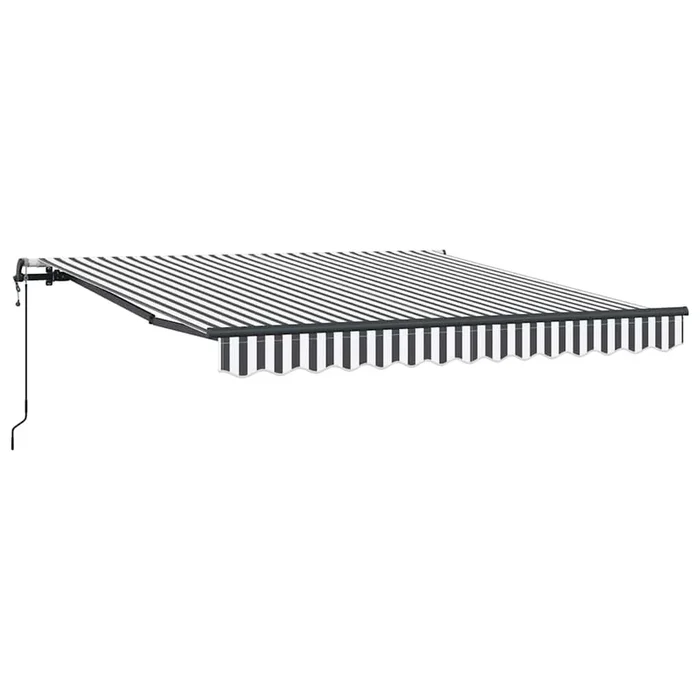 vidaXL Toldo retráctil automático gris antracita y blanco 300×250 cm