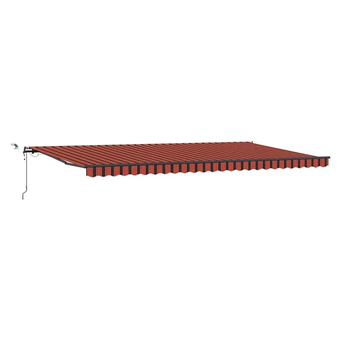 vidaXL Toldo Retráctil con Naranja y marrón 600 x 300 cm tela