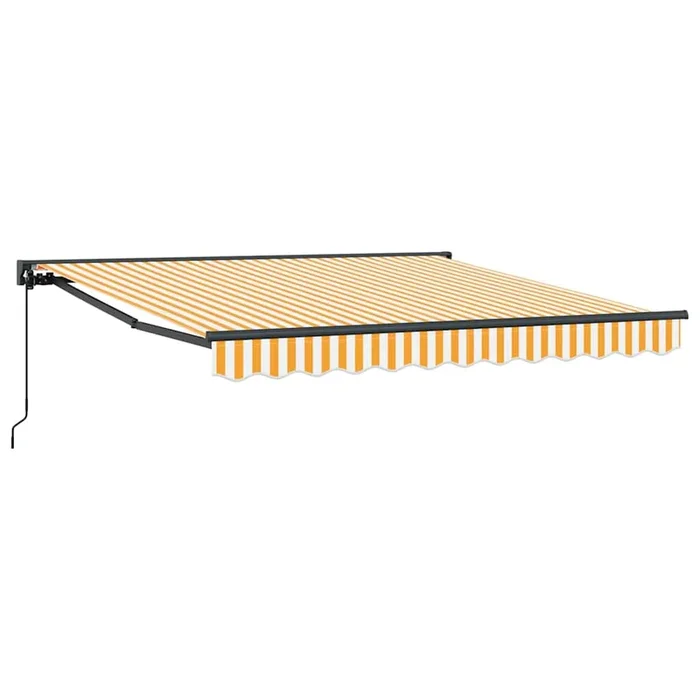 vidaXL Toldo Retráctil Manual Amarillo y 300×250 cm tela