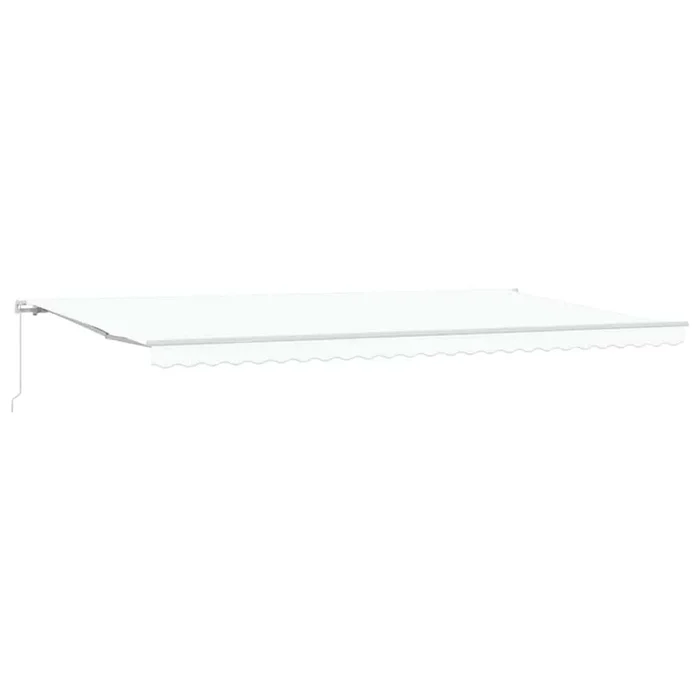 vidaXL Toldo Retráctil Manual Blanco 600 x 350 cm Poliéster y metal