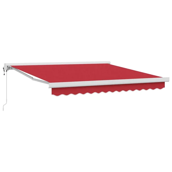vidaXL Toldo Retráctil Manual Rojo 300 x 250 cm Tela, Metal (2)