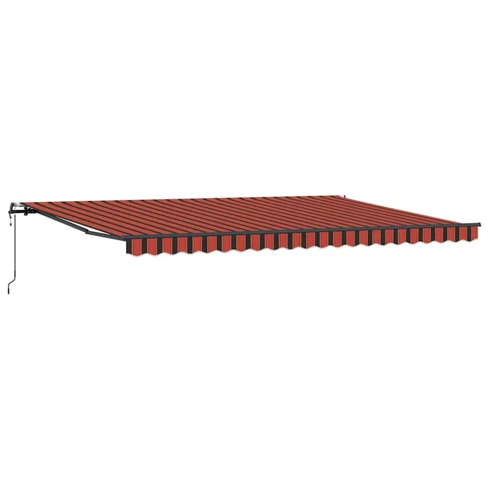 vidaXL Toldo Retráctil Naranja y marrón 500 x 350 cm tela