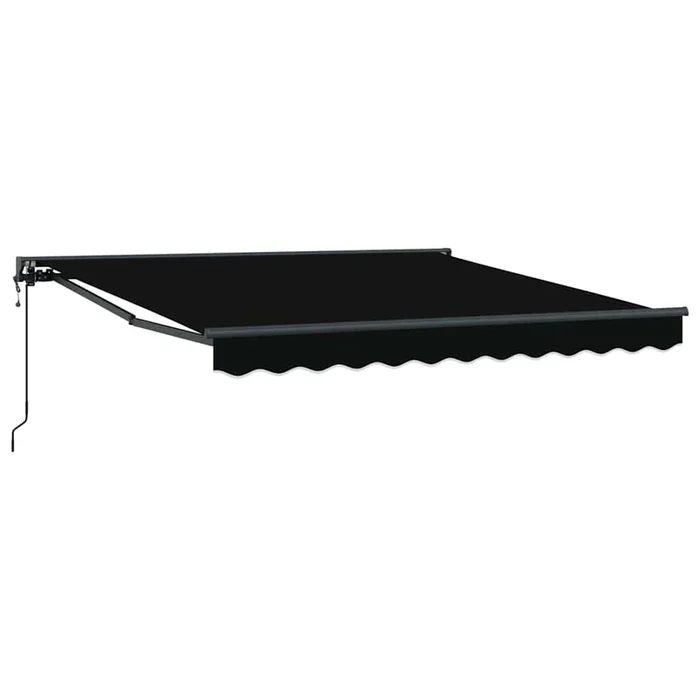 vidaXL Toldo Retráctil Negro 350×250 cm tela