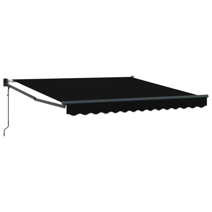 vidaXL Toldo Retráctil Negro 350 x 250 cm tela (2)