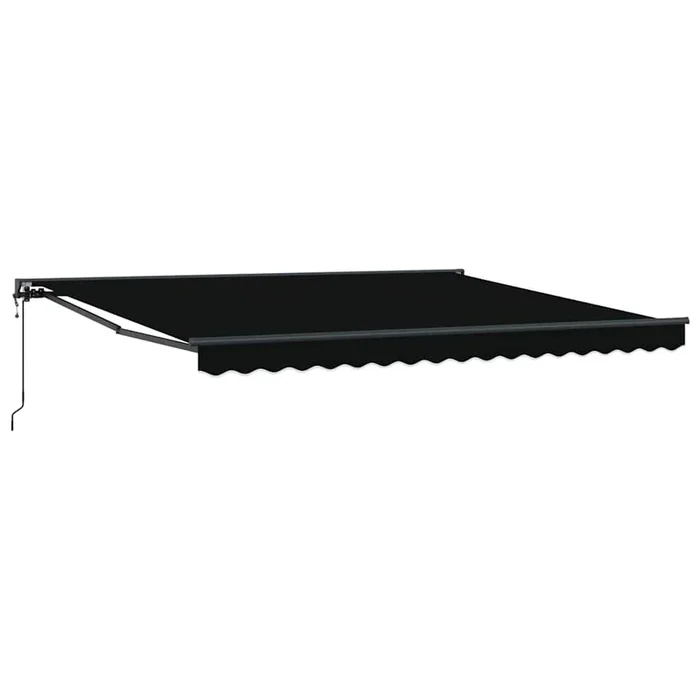 vidaXL Toldo Retráctil Negro 400×300 cm tela