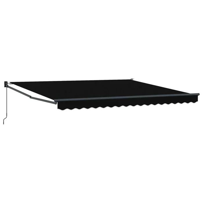 vidaXL Toldo Retráctil Negro 400 x 300 cm Poliéster (2)