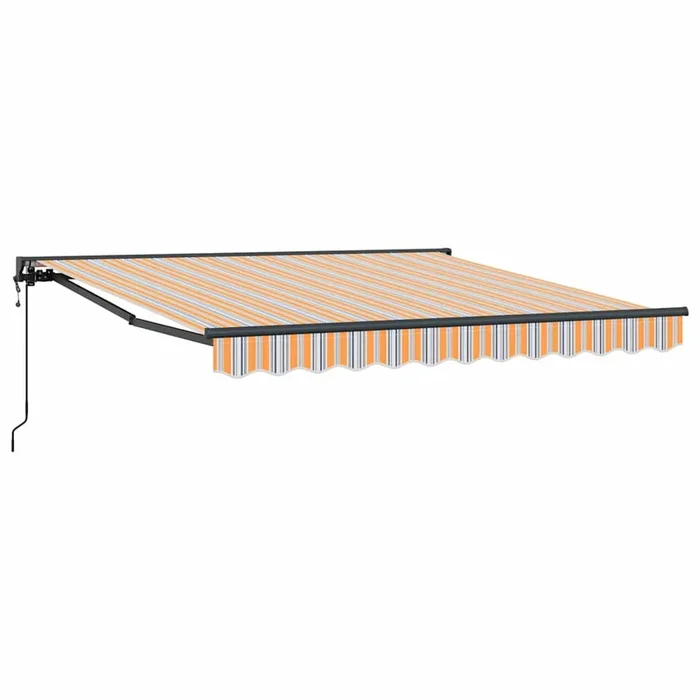 vidaXL Toldo Retráctil Rayas Multicolor 300×250 cm tela (2)