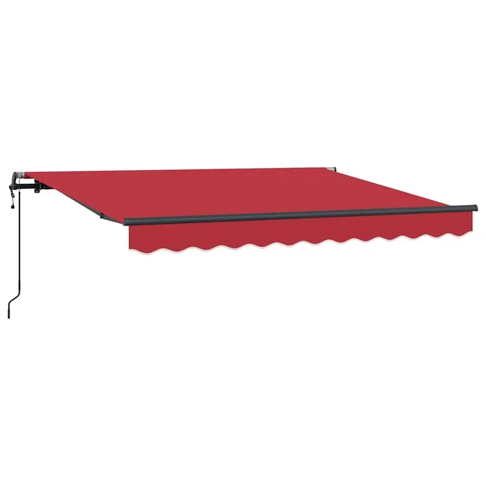 vidaXL Toldo Retráctil Rojo 350 x 200 cm Poliéster y Aluminio (2)