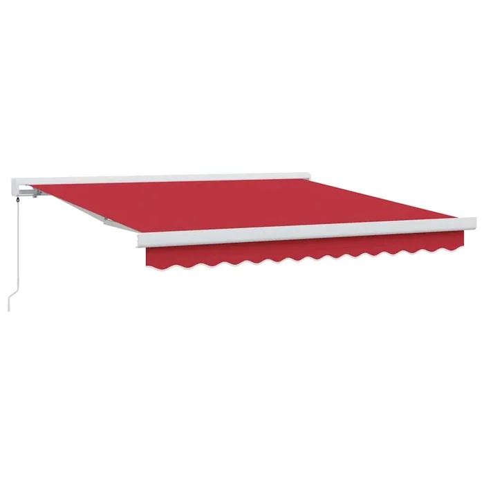 vidaXL Toldo Retráctil Rojo 350 x 250 cm Tela y Metal