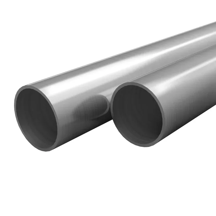 vidaXL Tubos de acero inoxidable redondos 2 unidades V2A 2 m Ø70×1,8mm